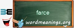 WordMeaning blackboard for farce